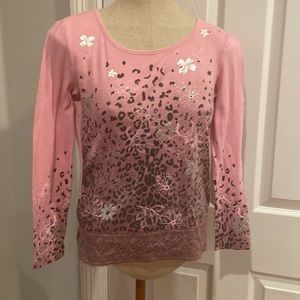Y2K Limited too Top floral lace pink size 14 girls